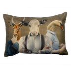 Groot kussen fluweel preppy antilope koe zwaan 40x60cm*