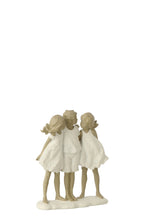 J-Line decoratie Kinderen Zussen + Broer - polyresin - wit/grijs