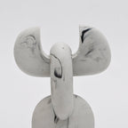 Moderne abstracte marmerlook sculptuur voor hedendaagse