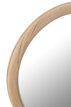 J -Line Spiegel Rond - Rattan/Glas - Naturel - Small - Ø 50 cm