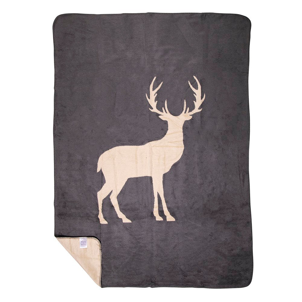 Plaid staand hert 130x180cm