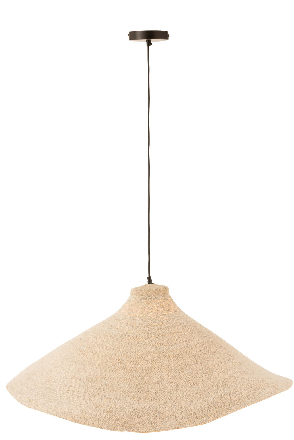 J-Line hanglamp Kegel - zeegras - wit