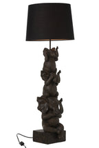 J-Line lamp 3 Olifanten - polyresin - bruin