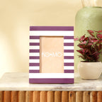 Paars gestreept hars fotolijst 4 x 6 inch modern tafelblad