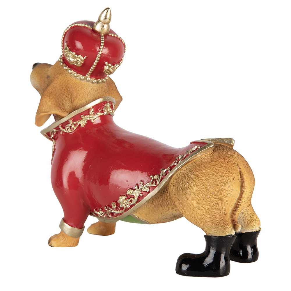Kerstdecoratie Beeld Hond 22x10x19 cm Bruin Kunststof