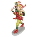Kerstdecoratie Beeld Elf 19 cm Rood Groen Polyresin Kerstfiguren