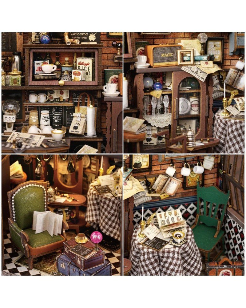 Cutebee, 3D DIY Huisje, Magic Coffee Shop, F041-B, 28,6x13,5x14,5cm