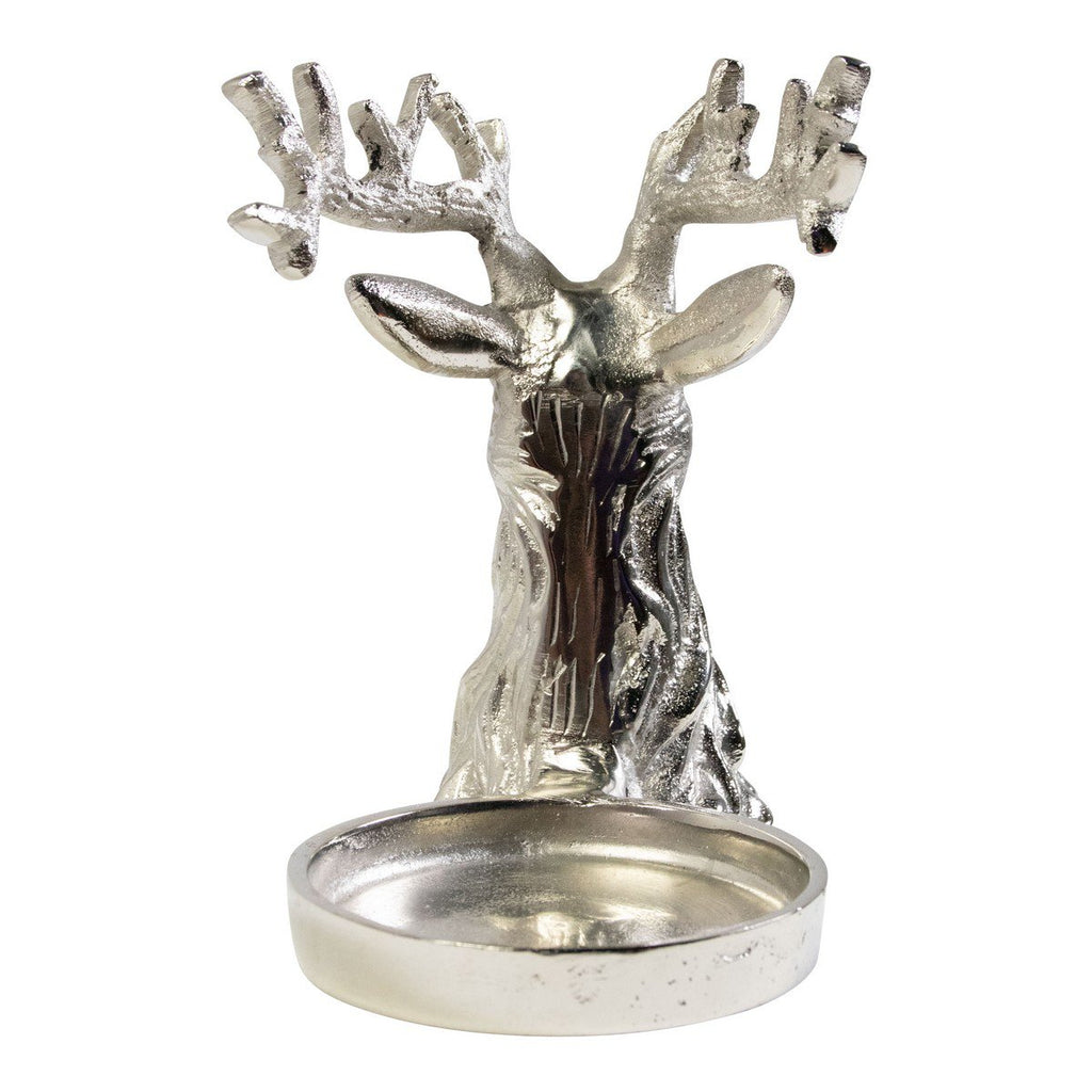 Fles Standaard hert zilver 17x20x12cm