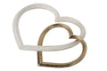 J-Line Hart - metaal - goud/wit