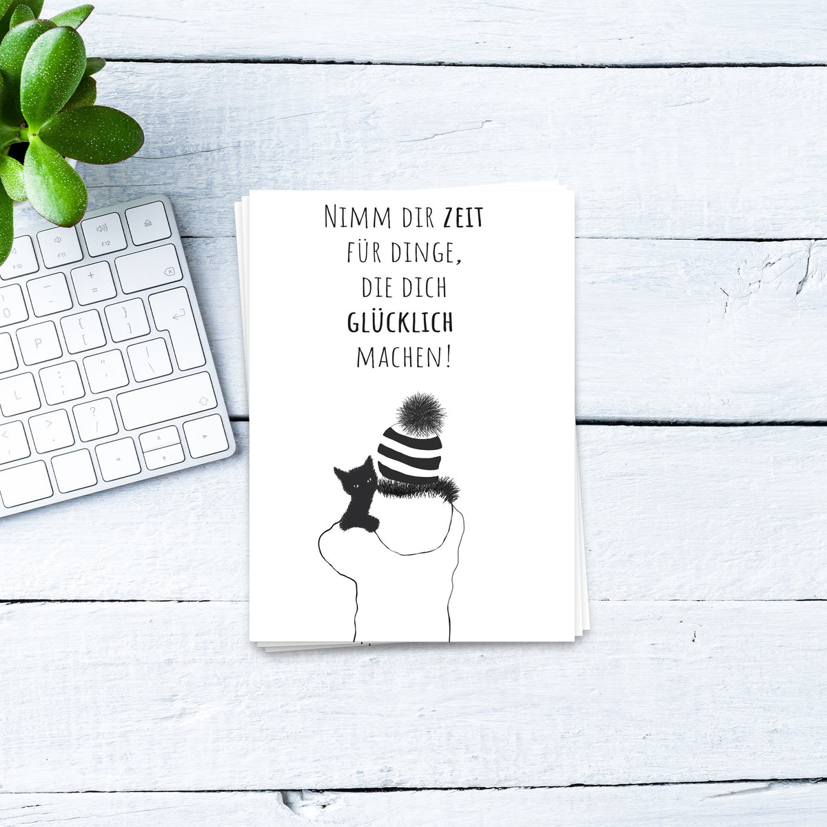 Neem de tijd voor dingen die je gelukkig maken - ansichtkaart 10 set