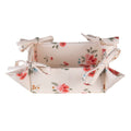 Broodmand 35x35x8 cm Beige Katoen Rozen Cadeau Keuken