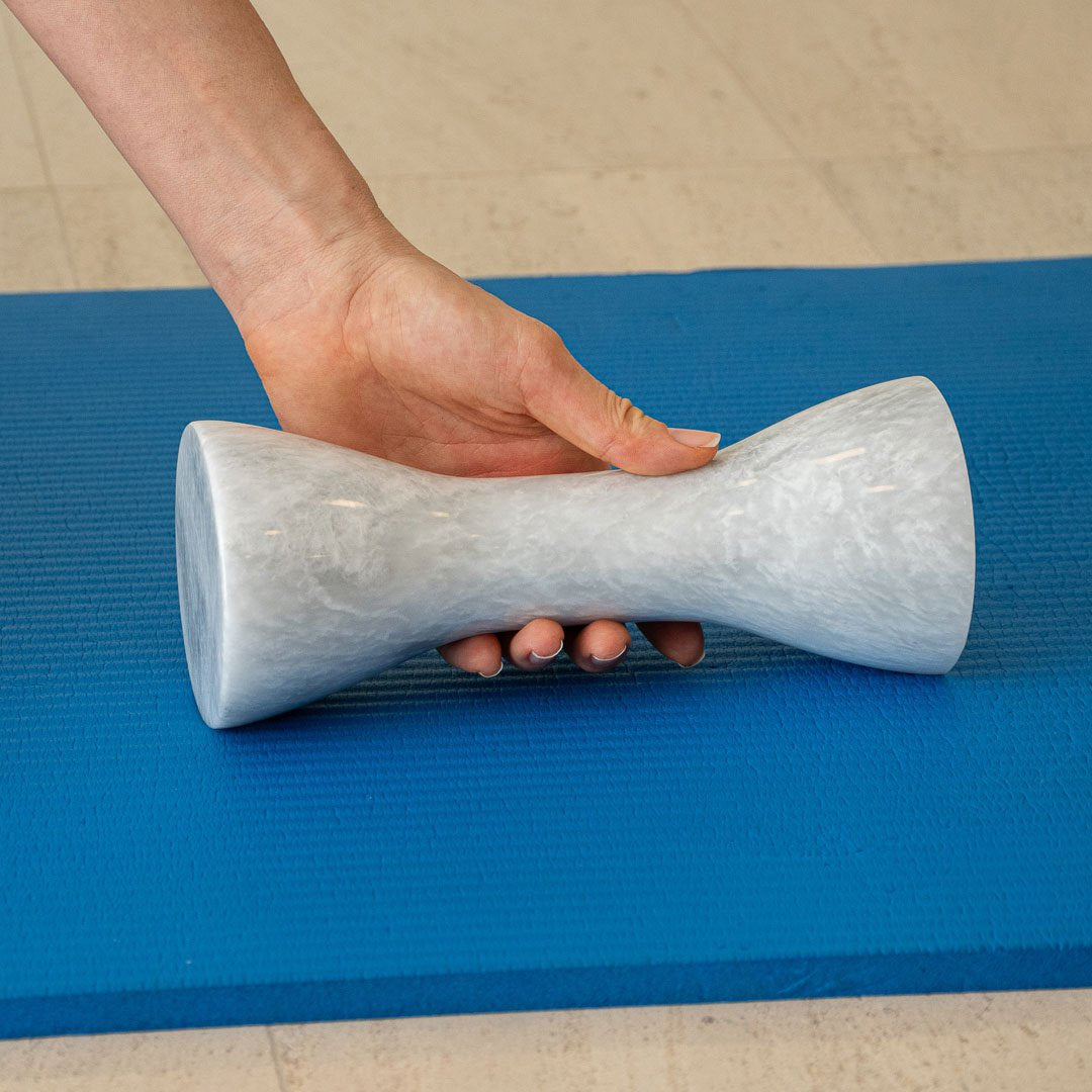 Fitnesshalters wit marmer 1 kg