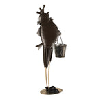 Decoratie Beeld Vogel 83 cm Groen Metaal