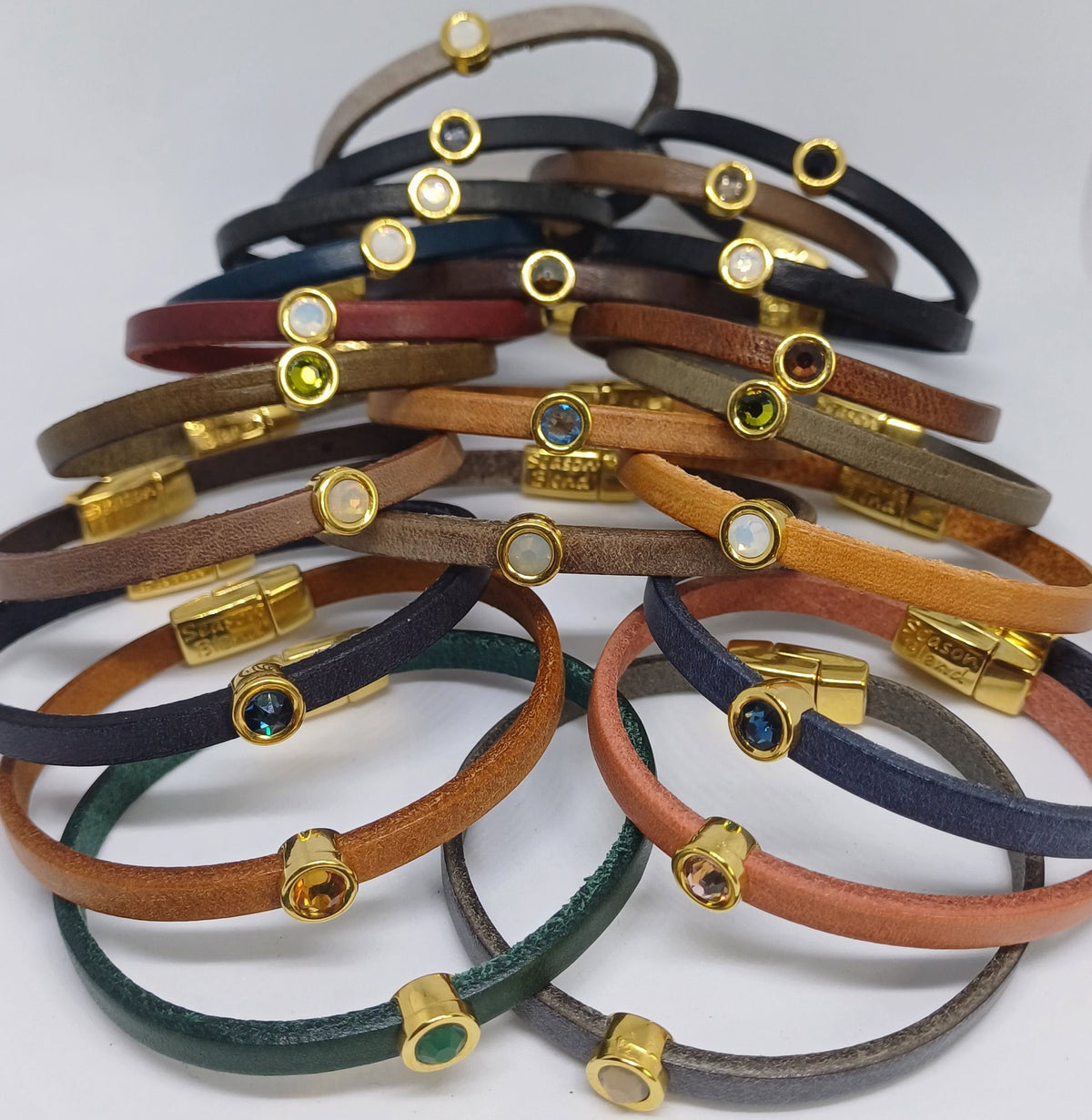 Shorty leren armband 24K verguld