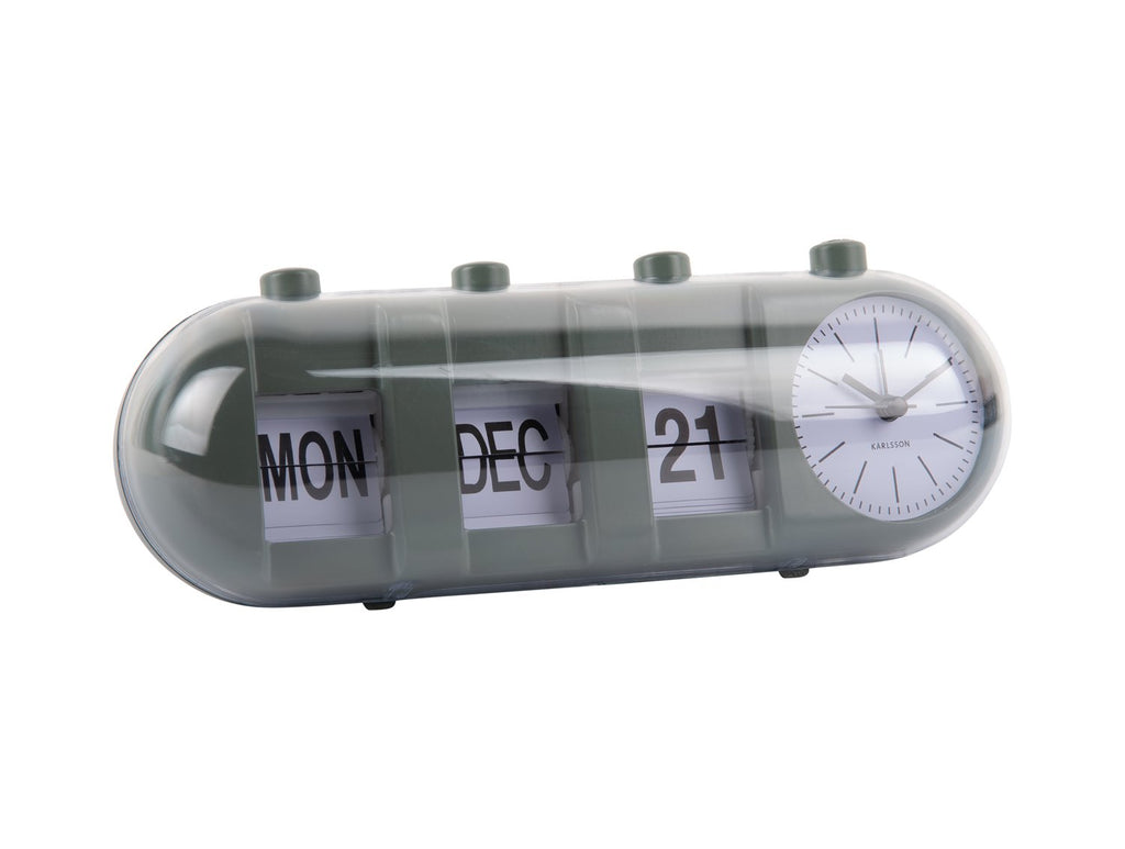 Wekker Retro Tube Kalender Flip