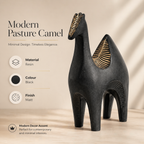 Modern zwart paardsculptuur – abstract decoratief beeldje voor