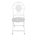 Bistroset Bistrotafel Bistrostoel 3-delig Ø 60x70 / 50x40x93 cm Wit Metaal