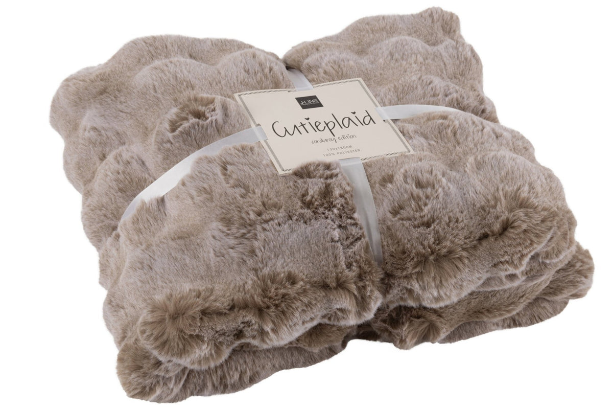 J-Line Geruit Golf Polyester Taupe
