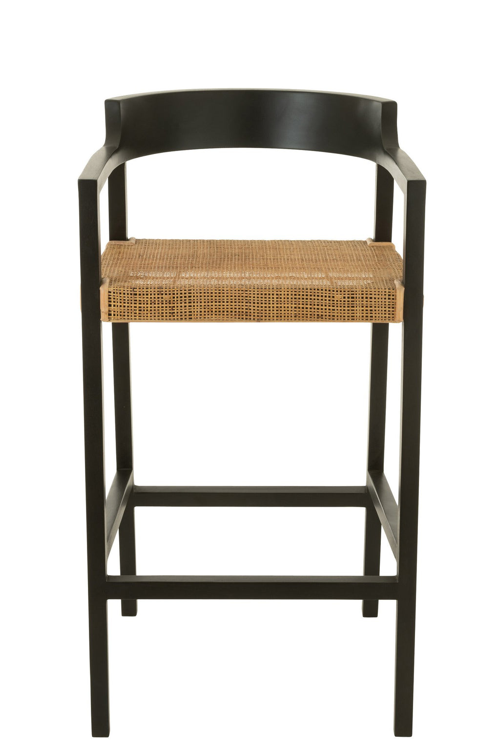 J-Line barstoel Emma - hout - zwart/bruin
