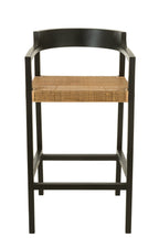 J-Line barstoel Emma - hout - zwart/bruin