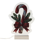 Kerst Infinity Spiegel Lamp Zuurstok 15x5x21 cm Rood Kunststof