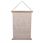 Wandkleed 40x2x60 cm Beige Textiel