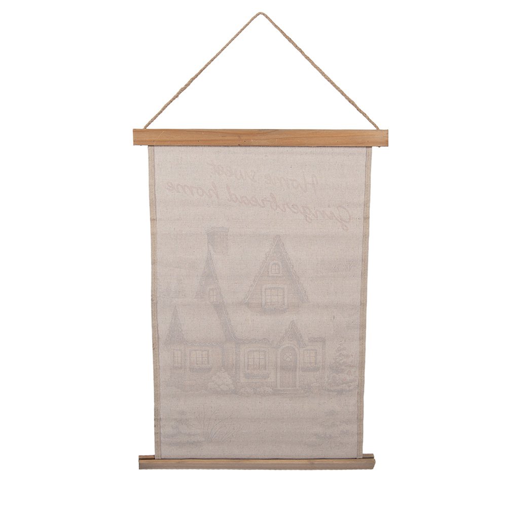 Wandkleed 40x2x60 cm Beige Textiel