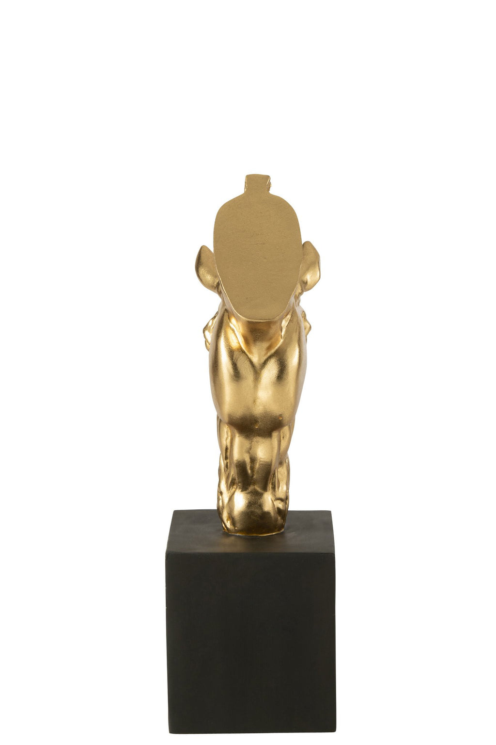 J-Line figuur Paard Op Voet - polyresin - goud/zwart - S