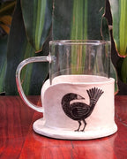 Papier-maché Bekerhouderset-Vogel