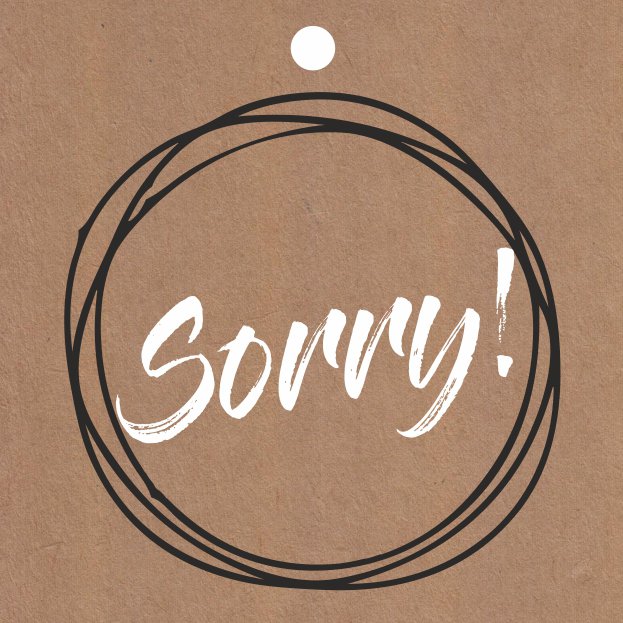 Cadeau kaartjes - Sorry - 20 stuks