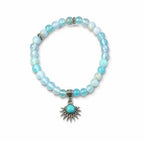Dames armband Chalcedoon met zonnehanger bedel