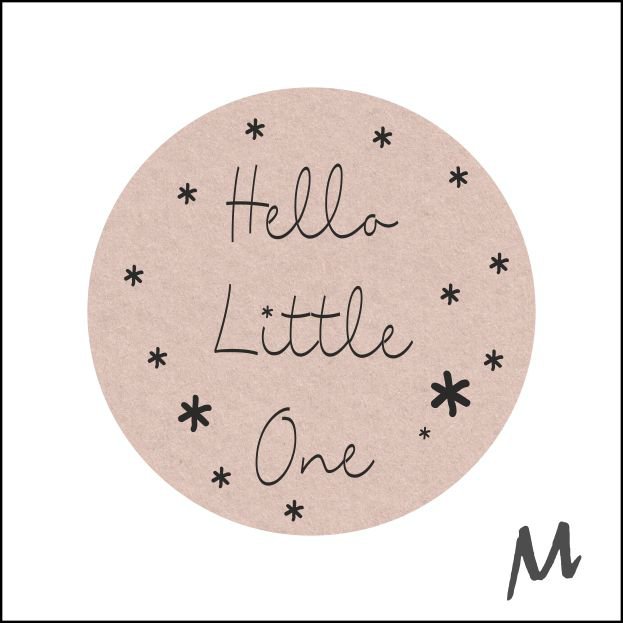 Etiket little one camel - wensetiket - rol van 500