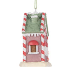 Kersthanger Gingerbread house 6x4x8 cm Roze Kunststof