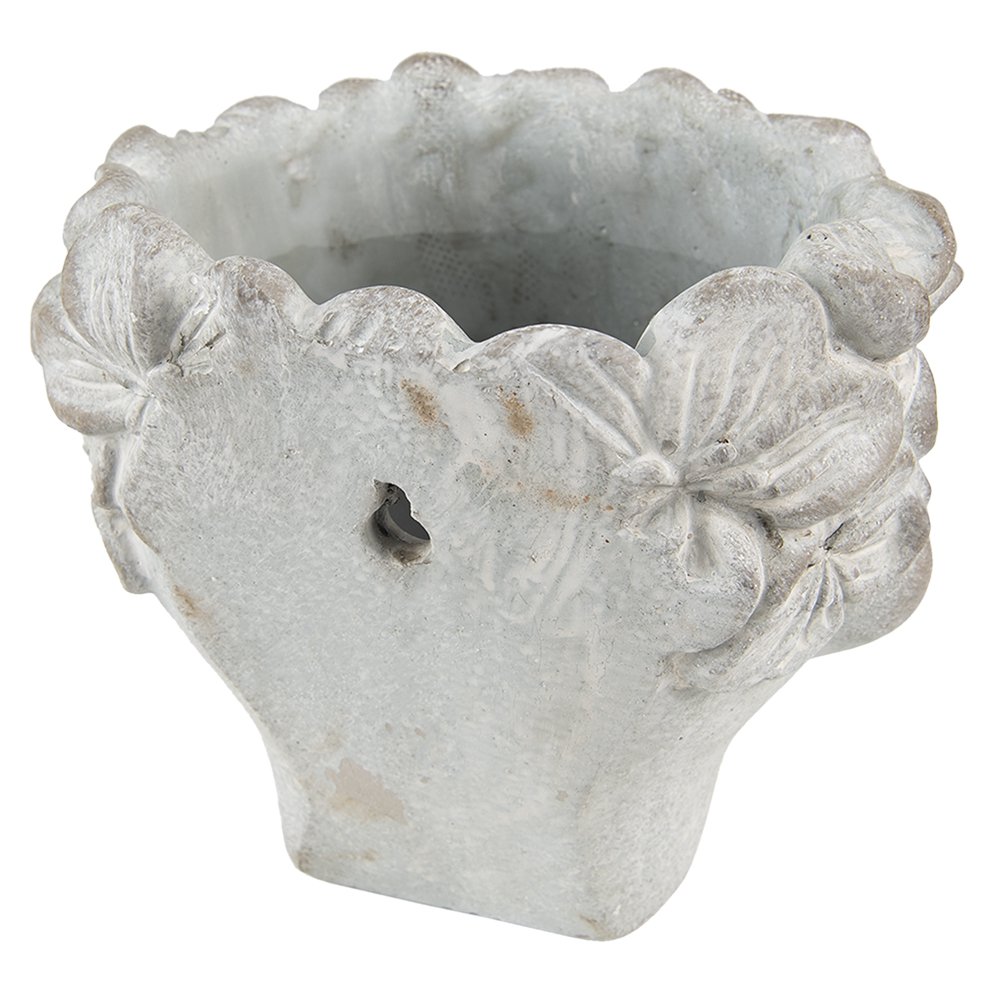 Bloempot Hoofd 12x10 cm Grijs Steen