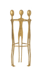 J-Line figuur 3 Men - aluminium - goud