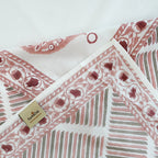 Laken | Katoenen handblok Rajasthani | 3-delige set