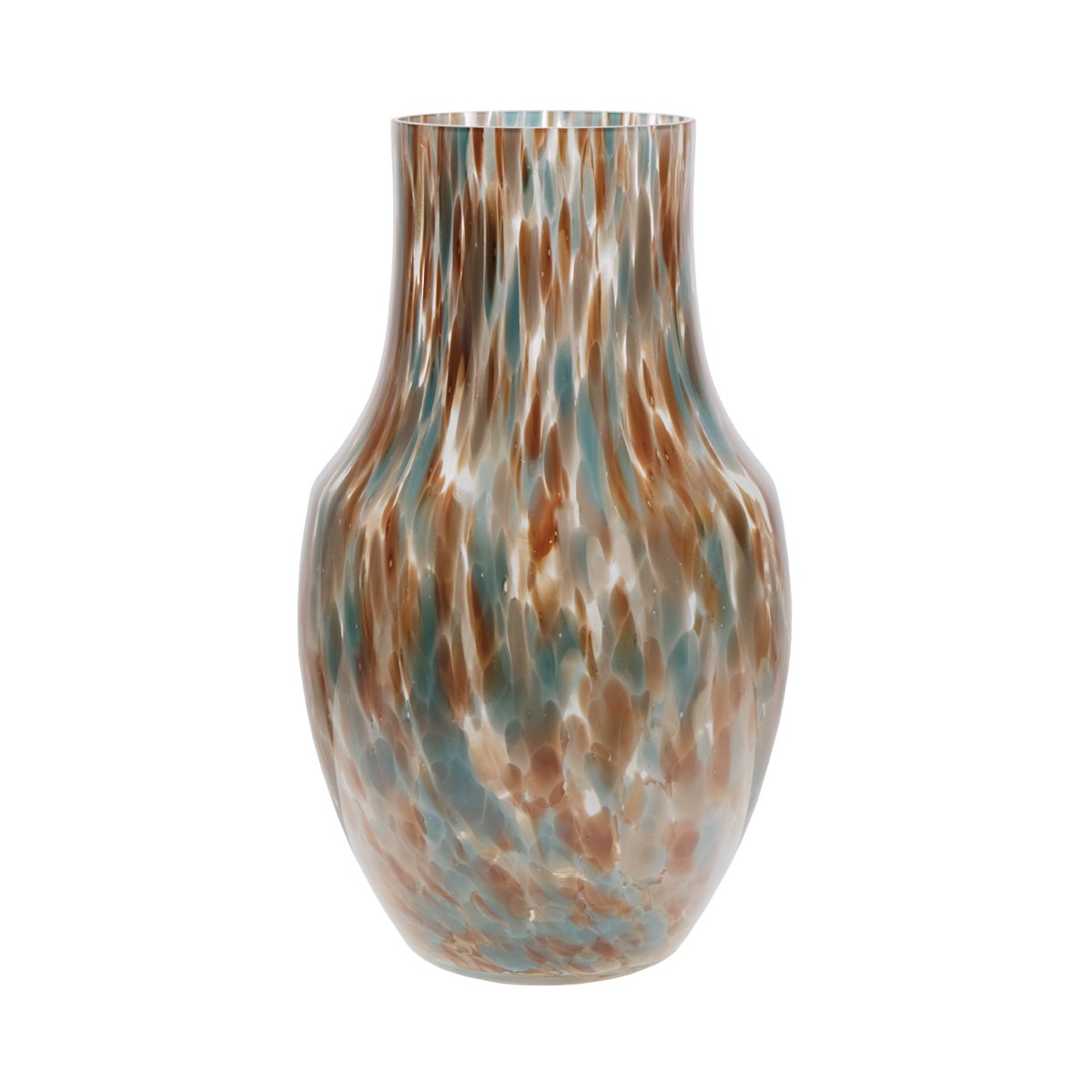Luipaard Vaas multi goud/bruin/blauw h26 d18