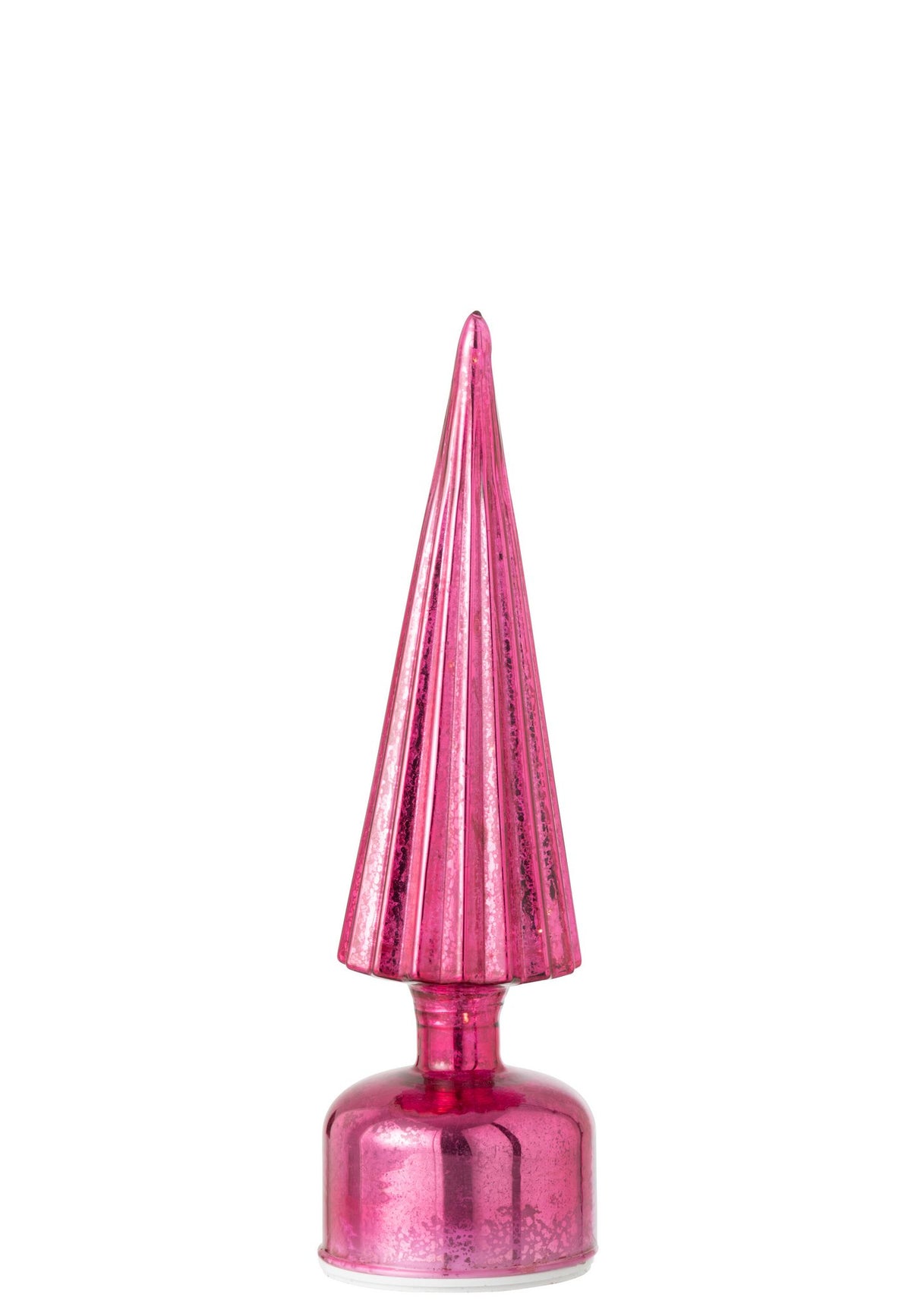 J-Line draaiende LED-boom Gekraakt - glas - donkerroze - S