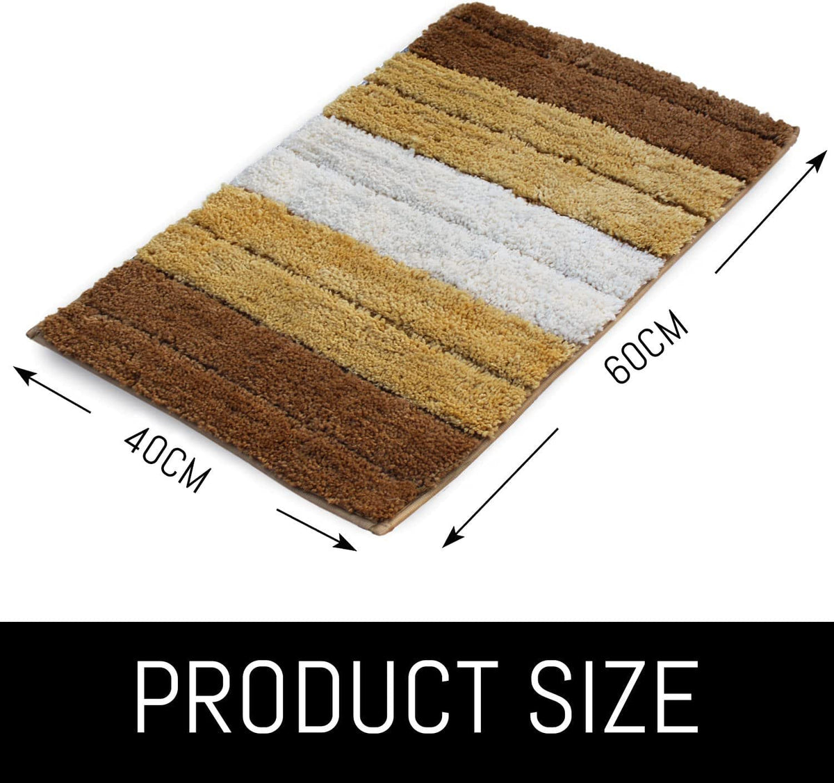 Microvezel rechthoekige luxe badmat zacht antislip 40x60 cm 1-pack | Ultra-absorberend badkamertapijt, wasbaar