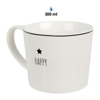 Mok 275 ml Wit Keramiek Ster Drinkbeker