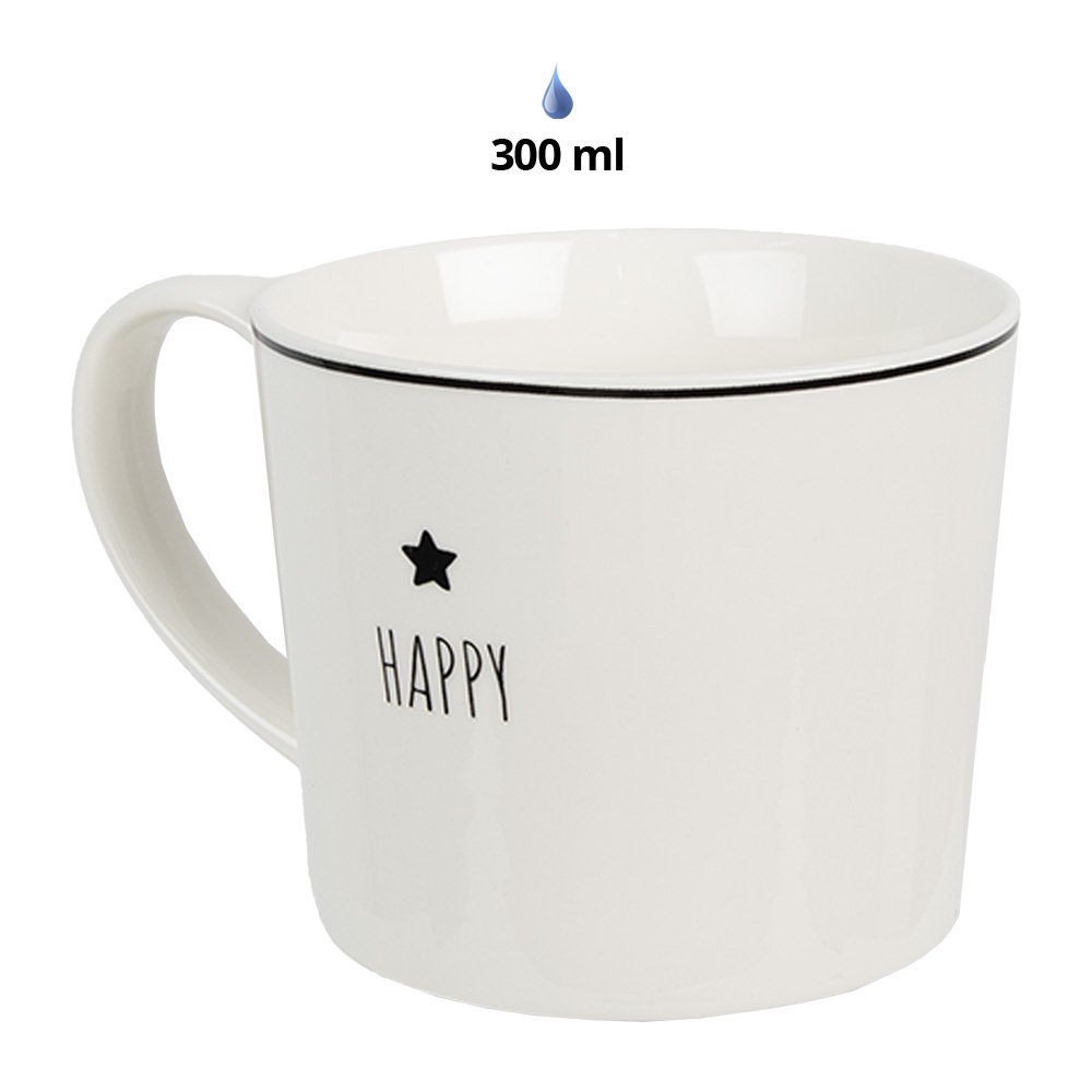 Mok 275 ml Wit Keramiek Ster Drinkbeker