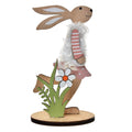 Decoratie Beeld Konijn 12 cm Bruin Rood Hout