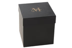 J-Line geurkaars M-Chic - Oud & Amber - glas - goud/zwart - L - 140U
