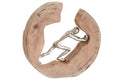 J-Line figuur Duwen - hout/aluminium - naturel/zilver