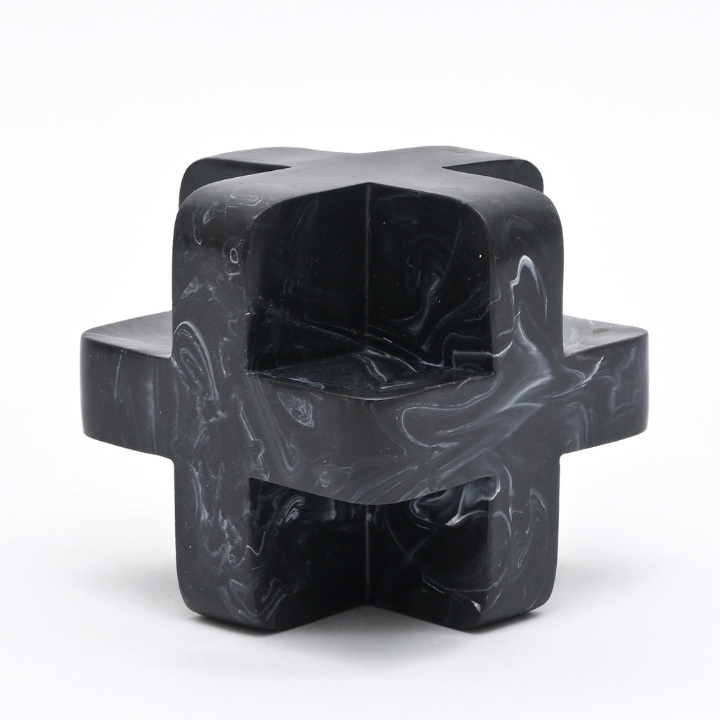 Modern zwart abstract knoopsculptuur decoratief accent voor hedendaagse interieurs