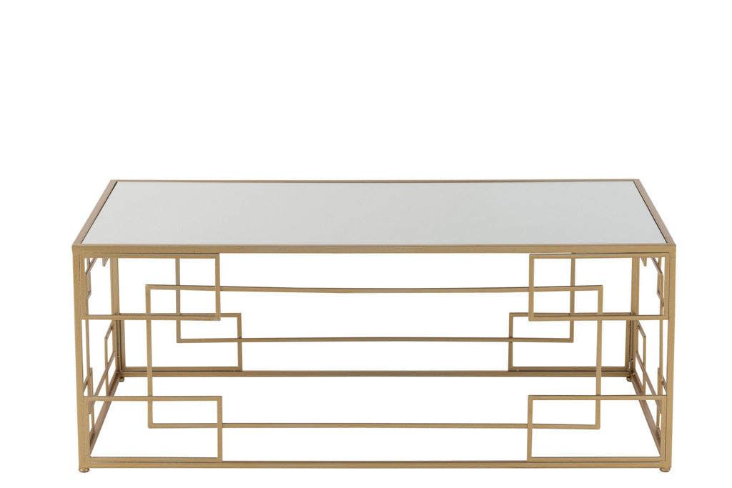 J-Line salontafel Lijnen -metaal/glas - goud