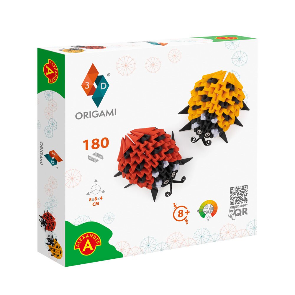 3D Model Origami Lieveheersbeestje- Papier