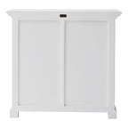 Dressoir wit - 90bx50dx85 hoog - 2 laden - 4 rotan mandjes