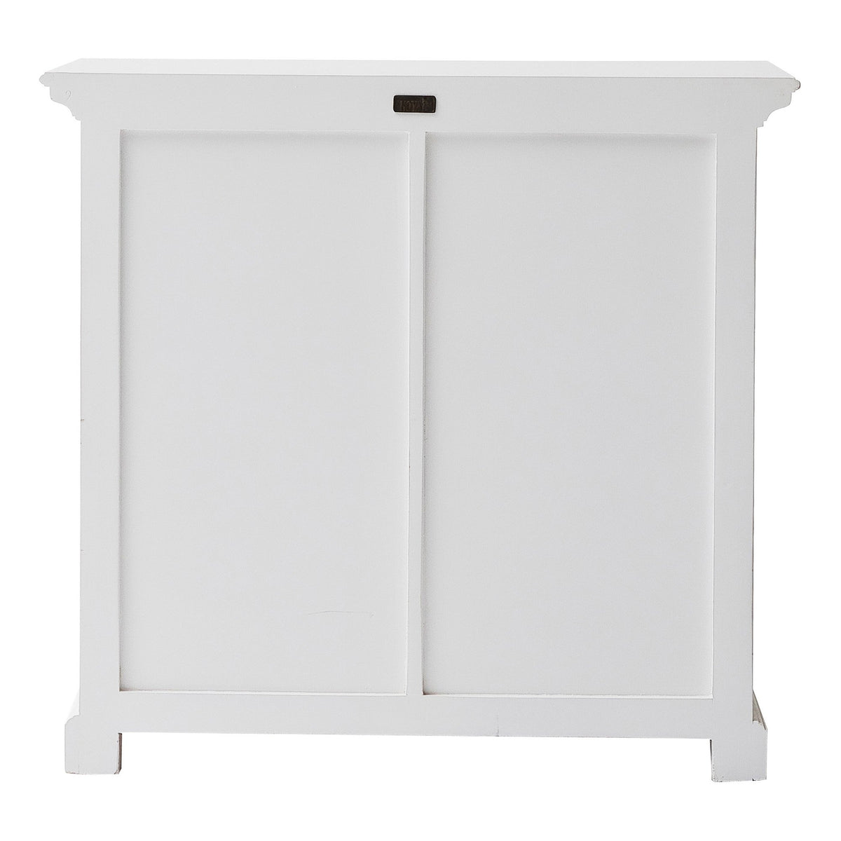 Dressoir wit - 90bx50dx85 hoog - 2 laden - 4 rotan mandjes