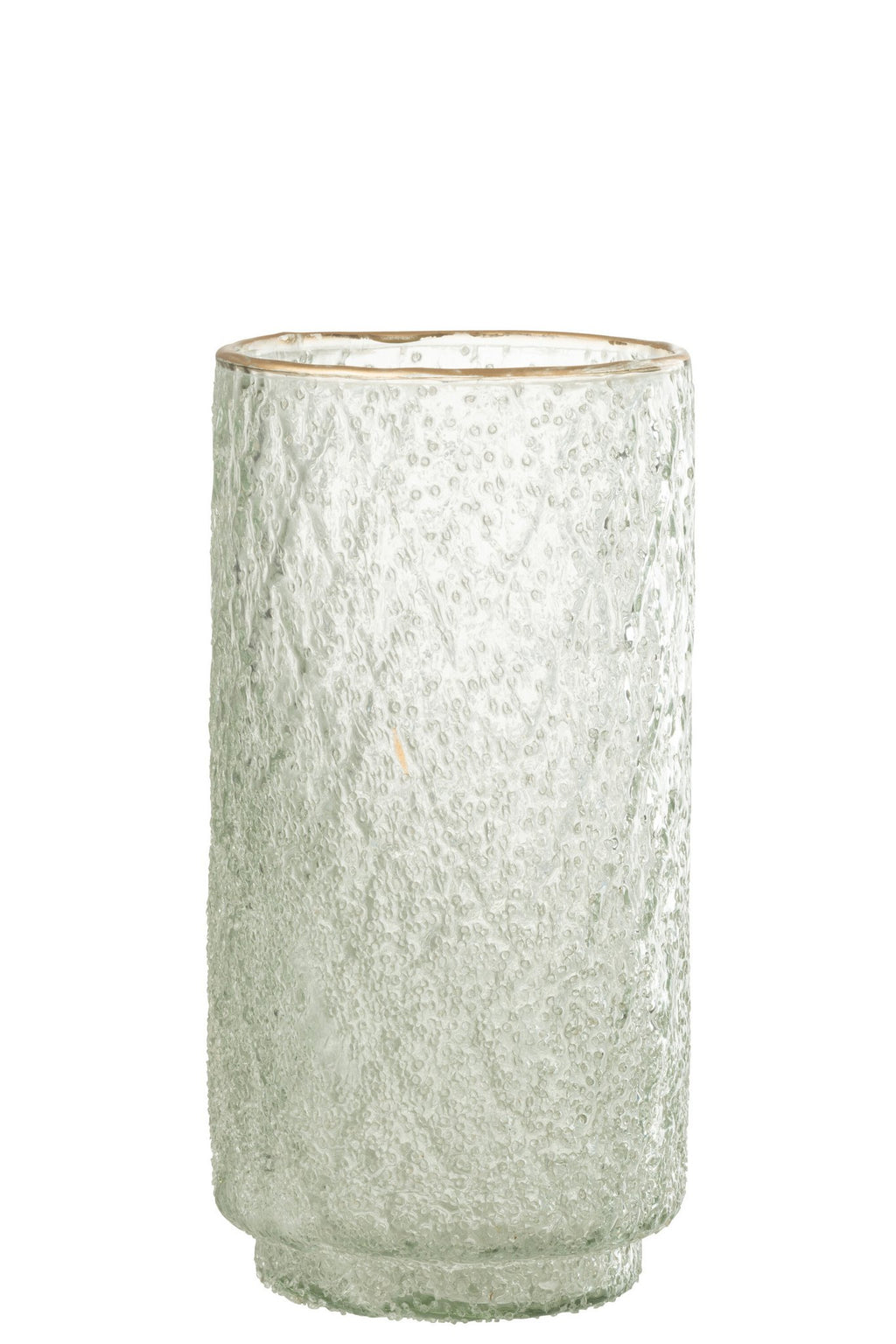 J-Line windlicht Rand - glas - goud/transparant - large